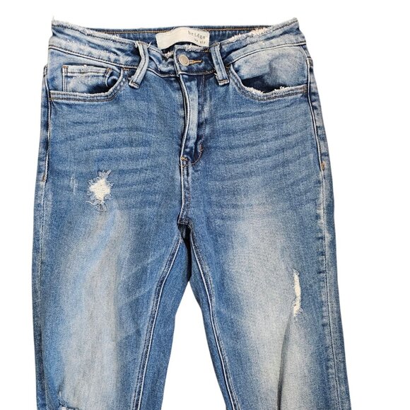 4th of July Super Flare Jeans Stars Stripes Distressed Size 26 X 31 Patriotic - Picture 3 of 11